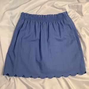 J Crew linen blend skirt with scalloped hem size 6